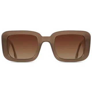 KOMONO Avery Sahara Unisex Quadratische Cellulosepropionat-Sonnenbrille für Damen und Herren mit UV-Schutz und kratzfesten Gläsern - Einheitsgröße