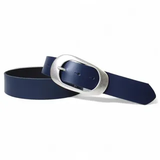 FRONHOFER Taillengürtel Damen Rindleder breit (1-St) 70er, große Schnalle, für Jeans blau Körperumfang 90 cm / Gesamtlänge 105 cm