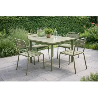 Emu Star Gartenmöbel-Set ohne Armlehne Grau/Grün 5tlg. - Grau/Grün