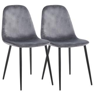 VCM 2er Esszimmerstühle skandinavischer gepolsterter Küchenstuhl Stühle Esszimmer Esstischtisch Rückenlehne Fiolo