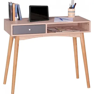 Konsole Sekretär Schreibtisch - Belimo -  90x78x45 cm Sonoma/Grau