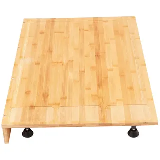 Herdabdeckplatte Holz,Herdabdeckplatte Aus Bambus 75x54x10cm Schneidbretter, Multifunktionale Herdabdeckung Mit Rillen Und 4 StüTzfüßE,Für KüChenbrett Oder Herdabdeckung