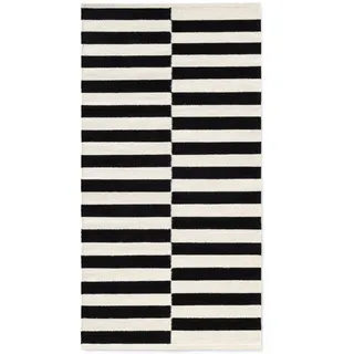 HANSE HOME Vika Wollteppich 80 x 150 cm Schwarz/Weiß