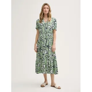 TOM TAILOR Sommerkleid Maxi-Kleid mit Muster grün 36