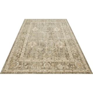 Outdoorteppich NOURISTAN "Luxor" Teppiche Gr. B/L: 230 cm x 340 cm, 3 mm, 1 St., schwarz (schwarz,creme) Orientalische Muster
