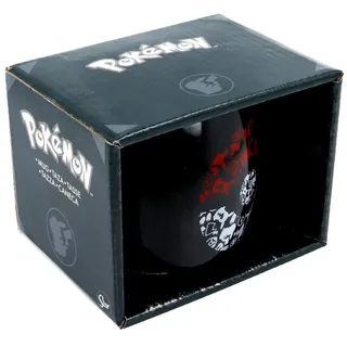 Stor Tasse Pokemon Tasse im Geschenkkarton, Keramik schwarz