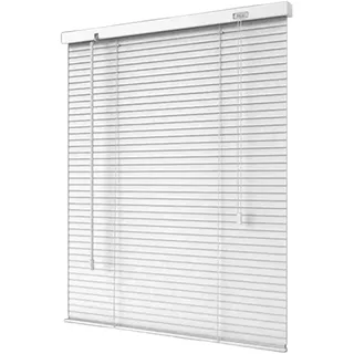 X1NGFU Weiß Aluminium Jalousie,Verdunkelnde Fensterrollos,Verdunklungsrollo 25-mm-Lamellen-Rollo,Horizontale Fensterjalousien,Zur Innen und Außen,Anpassbar,Breite x Höhe (110cm x 220cm)