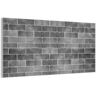 MuchoWow© Filz Bild als Akustikpaneele 160x80 cm Schlafzimmer Bilder Wand Deko Wohnzimmer Modern Wanddeko Schallschutz Akustikbild Abosrber Fliesen - Mauer - Grau - Schwarz - Industrial