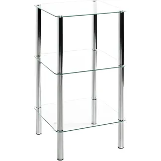 Haku-Möbel HAKU Möbel Badregal keine 90239 silber 39,0 x 39,0 x 77,0 cm