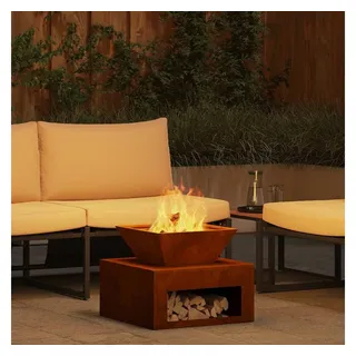 vidaXL Feuerplatz Ø 40 cm Grau