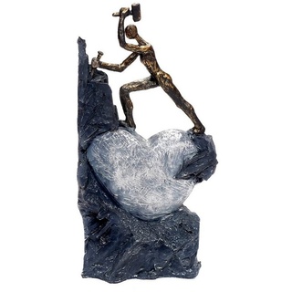 Brillibrum Dekofigur »Herz Skulptur aus Polystone Figur Liebe Moderne Herz Deko aus Poly bronzefarben Valentin Love«