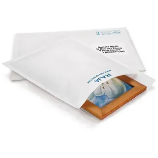 RAJA Versandtasche + Luftpolstertasche, Versandtasche PMBL7C Papier Weiss 75 Stk.)