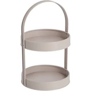 Zeller Etagere, Metall, Greige