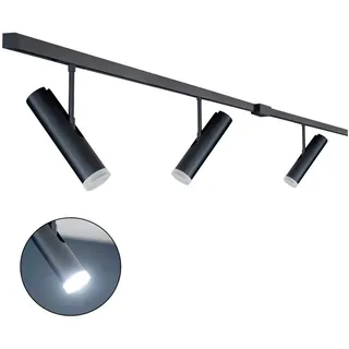 Schöner Wohnen Schienensystem-Set Lina, Schwarz, Metall, F, 4.5x25x300 cm, Lampen & Leuchten, Innenbeleuchtung, Leuchten nach Räumen, Küchenlampen