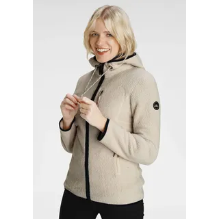 Fleecejacke POLARINO Gr. 44, beige Damen Jacken Sportjacken aus Sherpa Fleece. Atmungsaktiv und wärmend
