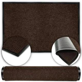 Fußmatte, Eingangsmatte, Schuhmatte, groß, braun, für den Außenbereich, 90 x 150 cm - Braun