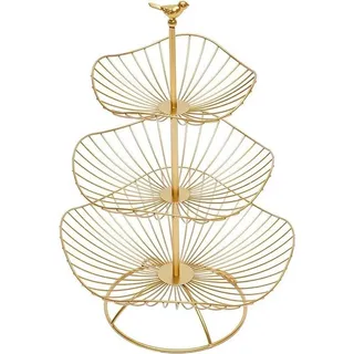 Famanu Obstschale 3-stufig - Gold - Elegantes Design
