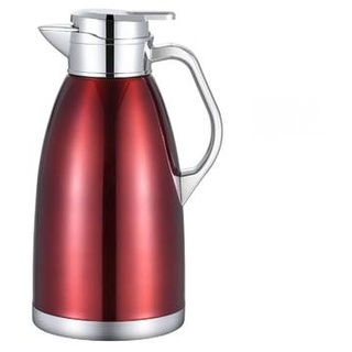 Thermoskanne 2,3L Isolierkanne Teekanne Thermosflasche Kaffeekanne Rot