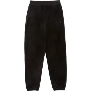 Sweathose JUICY COUTURE "DAVIDSON VELOUR TRACKPANTS Damen", Mädchen, Gr. S, EURO-Größen, schwarz, Samt, 95% Polyester, 5% Elasthan, Hosen Sweathose, Trainingshose Damen, Sweathose, Velour, Jogginghose mit Glitzer, Sale