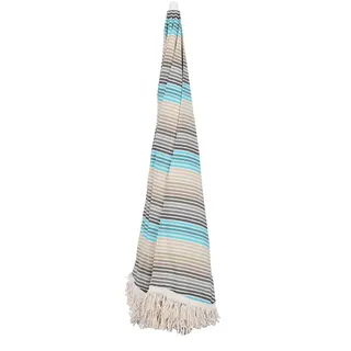 Sonnenschirm RETRO MULTICOLOR mit fransen weiß/multicolor
