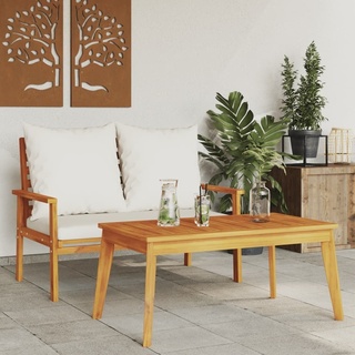Design Gartensofa-Set mit Kissen Massivholz Akazie, Gartenmöbel-Sets 2024 Neu
