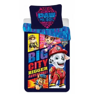 PAW PATROL Kinderbettwäsche Paw Patrol The Movie Feuerwehr Bettwäsche Set Bettbezug 100×135cm