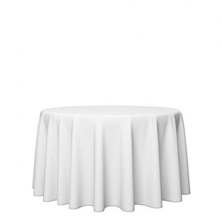 Gastro Uzal Damast Tischdecke Größe wählbar - Gastro Edition Weiss Rund Sanforisiert Tischdecke aus 100% Baumwolle (Ø 160 cm)