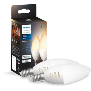 Philips LED-Lampe E14 5,2W 470 lm warmweiß 2 St.
