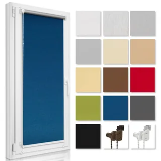 Concept Crystal® Thermorollo OHNE Bohren nach Maß – Breite von 30 cm bis 150 cm – Höhe 150 cm und 220 cm – Verdunkelungsrollos – Klemmfix Blackout Rollos (Breite von 90 cm bis 150 cm)