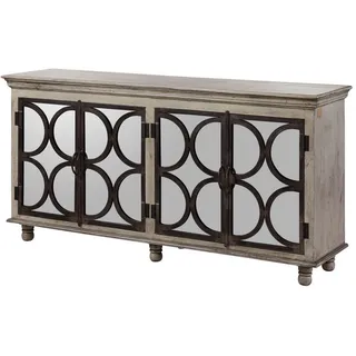 MASSIVMOEBEL24.DE Sideboard 183 x 46 x 92 cm grau