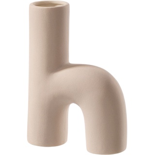 Vase aus Keramik h-Form/groß, beige (15x20,8cm)