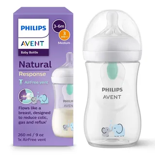 Philips Avent Natural Response AirFree SCY673/81 Babyflasche 3-6 m Elephant 1 St.