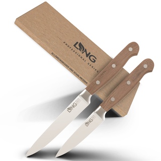 LNG Professional Allzweckmesser und Schälmesser (24cm+20cm) -Dein hochwertiges Messerset mit Allzweckmesser und Schälmesser im Set - Kleines und Großes Messer mit rostfreier Edelstahlklinge