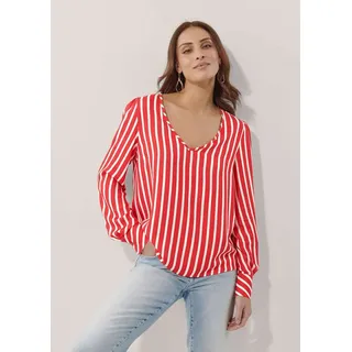 ALBA MODA Tunika mit Längsstreifen in koralle / creme / gestreift | Gr.: 46