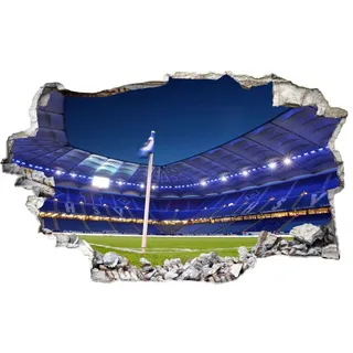 Wandtattoo WALL-ART "3D Fußball HSV Arena 02" Wandtattoos Gr. B/H/T: 100 cm x 61 cm x 0,1 cm, bunt (mehrfarbig) Wandtattoos Wandsticker selbstklebend, entfernbar