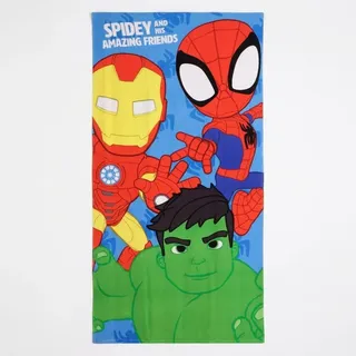 Spidey-Handtuch 70 x 140 cm für Jungen und Mädchen – Weiches und saugfähiges Marvel-Kinderhandtuch für Strand, Pool und Schwimmbad, Sommerhandtuch für Kinder von 2–10 Jahren