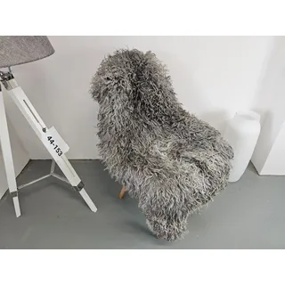 Provellus Fellteppich Gotland Schaffell graubeige lang gewellt – Öko gegerbt – Unikat 100cm