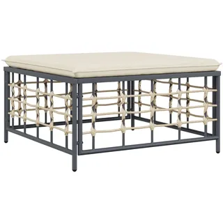 Maison Exclusive - Gartenhocker Mit Beige Kissen Poly Rattan