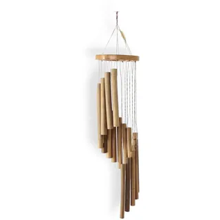Budawi® Windspiel Bambus spiralförmige Klangspiele aus feinem Bambus, Holzklangspiele