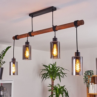 »Bovo« Deckenlampe aus Metall schwarz und Holz