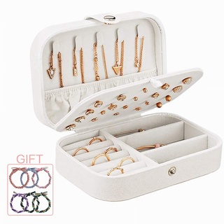 DREAM&GLAMOUR Reise-Schmuck-Organizer-Box, einfach zu transportieren, Schmuckschatulle für Damen, Mädchen (Ohrringe, Halskette, Ring, Uhr, Armband)