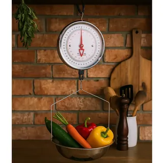 HTI-Living Küchenwaage Analoge Hängewaage mit Edelstahl-Schale, (Stück, 1-tlg., 1 Waage), Küchenwaage silberfarben