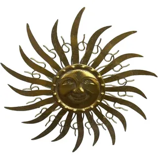Deko-Impression Wanddekoobjekt Traumschöne Wanddekoration Sonne Eisen golden patiniert 47 cm (1 St)