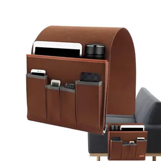 Generisch Couch Organizer-Armlehnenspeicher Mit Anti-Slip-Unterstützung | Sofa Arm Organizer Für TV Oberflächen Wie Sofa -Armlehnen, Schreibtischen Oder Nachttischen