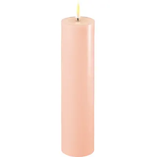 Deluxe Homeart LED Stumpenkerze Real Flame rosa, Ø5 x H20cm, rosa