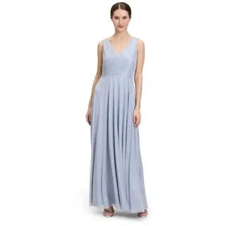 Vera Mont Abendkleid mit Plissee in Blau/Weiß | Gr.: 40