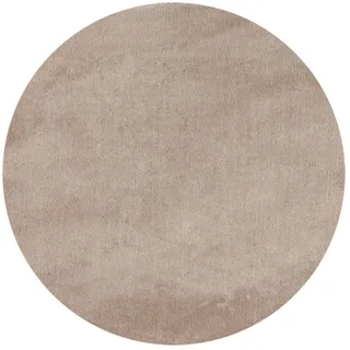 KADIMA DESIGN LECH Kurzflorteppich 120 x 120 cm Beige