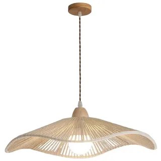 JOJOM Lampe boho style deckenlampe Handgewebt Hanfseil hängelampe Minimalistisch Pendelleuchte Höheneinstellbar Geeignet für Wohnzimmer Esszimmer Küche Schlafzimmer Kinderzimmer(A30)