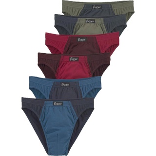 Le Jogger, Herren, Unterhosen, Herren Slips ohne Eingriff 100% Baumwolle Komfortbund weich 6er Pack, Mehrfarbig, (3XL, 6er Pack)