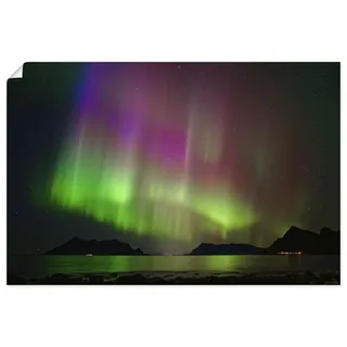 ARTland Poster Polarlichter bei klarem Sternenhimmel Größe: 60x40 cm - Grün